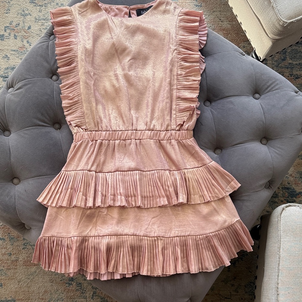 fab'rik Blush Ruffled Formal Dress